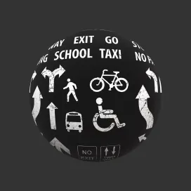 City street road markings various